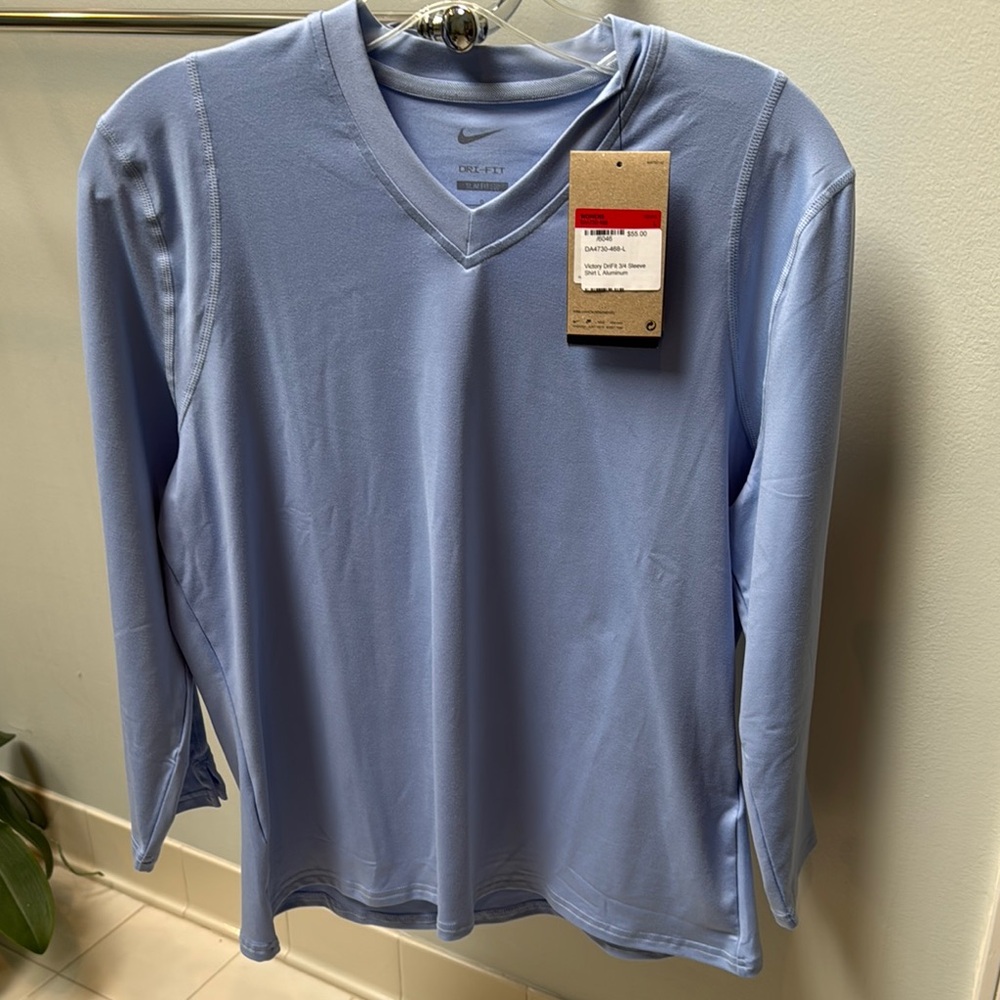 Nike Blue Long Sleeve Tee Essential Comfort